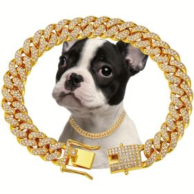 Shiny Diamond Safety Metal Necklace (Option: Glod-S)